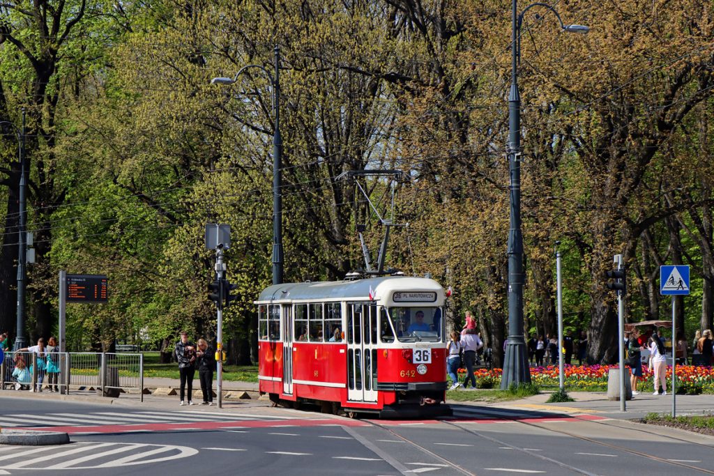 Tram type 13N on the route 36