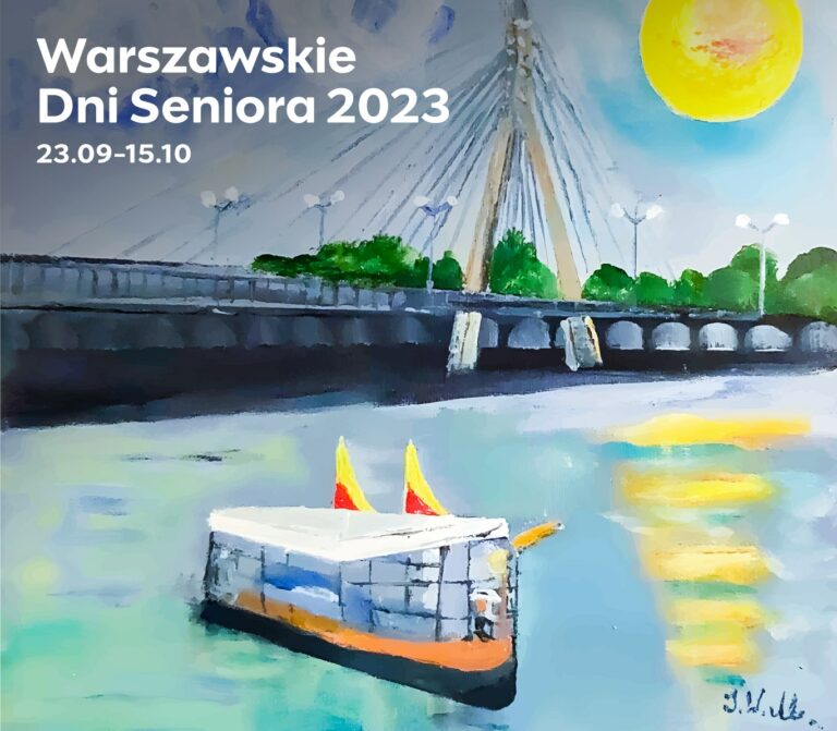 grafika reklamująca Warszawskie Dni Seniora 2023