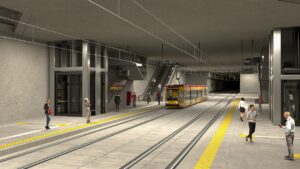 Wizualizacja tramwaju na Dworzec Zachodni