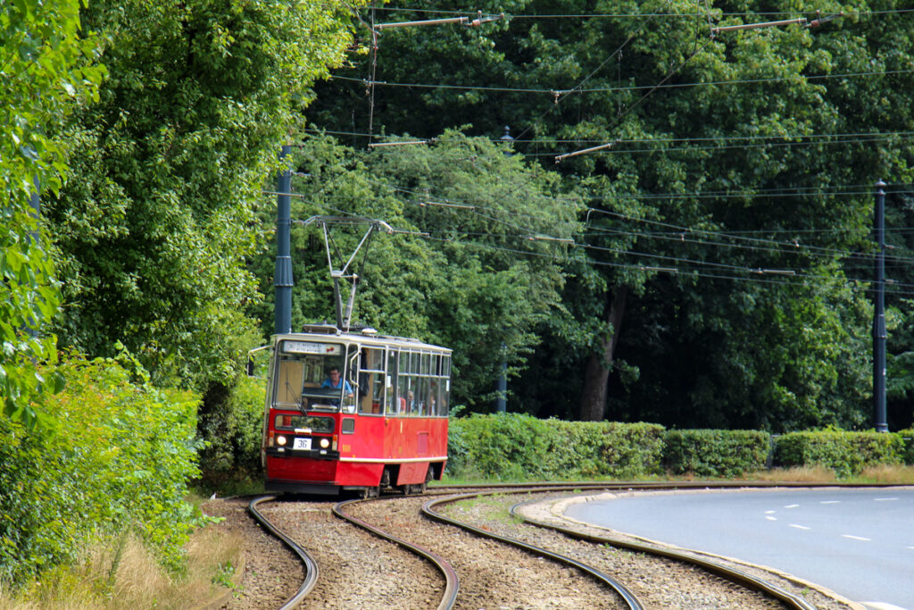 Tram type 105Na on the route 36